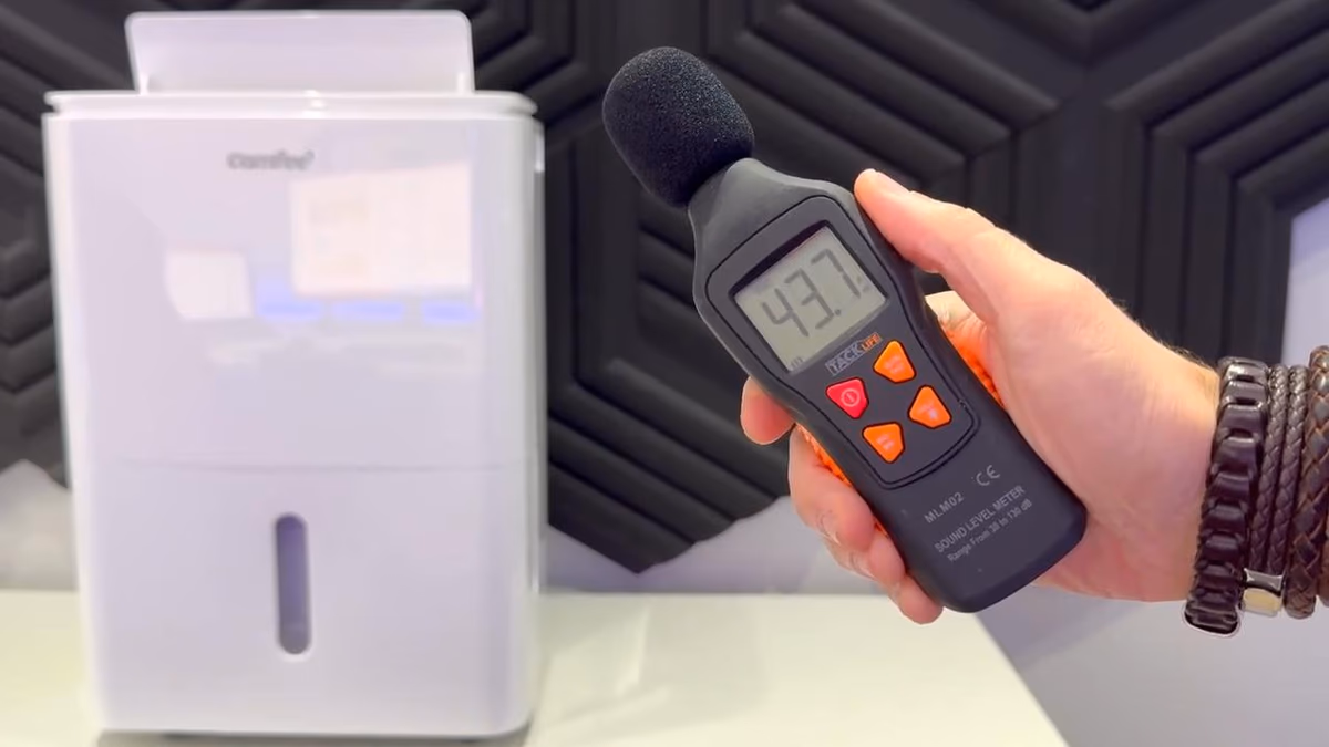 Test du volume sonore du Comfee a 43 dB